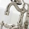 Kingston Brass CA1009T8 3-3/8" Tub Wall Mount Clawfoot Tub Faucet with Hand Shower, Brushed Nickel CA1009T8 - alternate 2